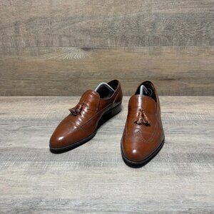 Florsheim Vintage Brown Leather Wingtip Tassel Loafers Men's Size 11
